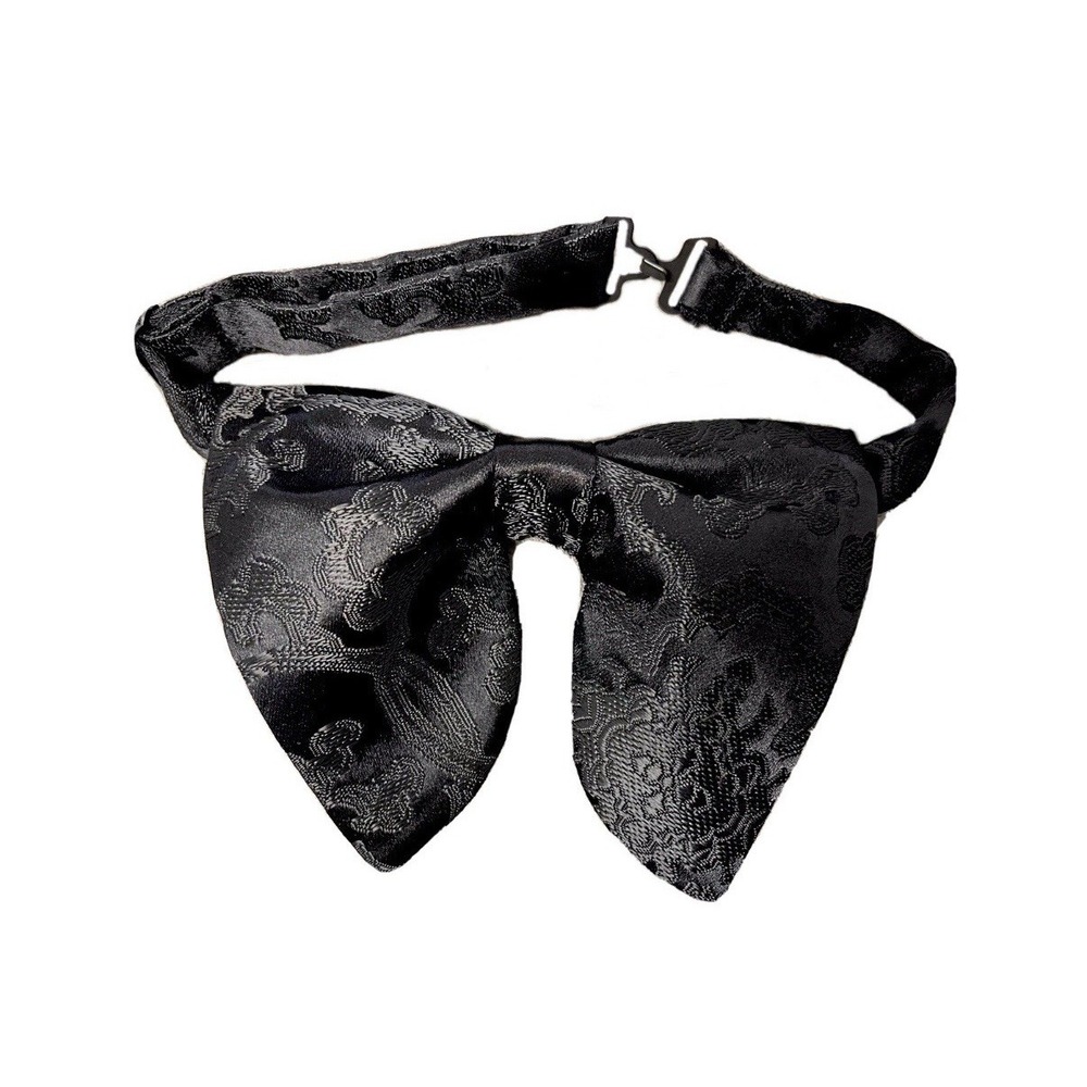 Mens Black Paisley Jacquard Pre-Tied Bow Tie Formal Wedding‎ Tuxedo Accessory